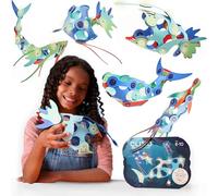 Clixo - Ocean Creatures Pack, Magnetic Tiles for Kids - Magnetic Game with 24 Ocean Coloured Pcs - Children's Games, Shapes, Construction Toys for Boys and Girls - For Ages 6+ - 24 Pcs