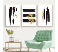 CLJKDX 3 Pieces-Nordic Canvas Painting On The Wall Art Canvas Prints Wall Art Abstract Concise Brush Work Canvas Pictures for Living Room Office Decoration-50x70cm (No Frame)