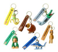 CLKDPNO 6pcs Italian Brain Keychain, 3d Cartoon Backpack Keychain Pendant, Italian Brain Animal Toy, Suitable for Gift Decoration and Key Sorting for both Boys and Girls