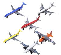 CLKDPNO AirPlane Toys -6 Piece Pull back Plane Toys, Diecast Planes Kids Aeroplane Model for Boys Kids Easy to Play Christmas Birthday Gifts