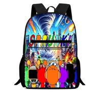 CLKDPNO BeatBox Children's Schoolbag, SprunkBeats Game Theme Satchel,Anime Game Backpack,Large Capacity MelodyMashup Schoolbag,Back to School Backpack Lightweight Shoulder Bag - 16 Inch