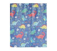 CLKDPNO Dinosaur Blanket Tyrannosaurus Rex Dino 100x150cm Dinosaur Printed Fleece Blanket Soft Warm Fluffy Microfiber Blanket Dinosaurs Throw Over for Bed, Sofa, Couch and Gift, Blue