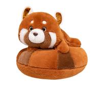 CLKDPNO Plush Raccoon Toy Soft Red Panda Stuffed Animal Cute Racoon Toys Doughnut Raccoon Plush Toy Racoon Pillow Gift for Boys Girls Birthday Home Decor, 9.84In