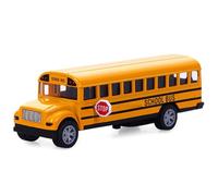 CLKDPNO Pull Back School Bus Age 2+,Mini Yellow School Bus Toy, Die Cast Vehicles Alloy Pull Back Play Buses Alloy Metal Vehicles Toy with Bright Yellow and Openable Doors for Kids Boys Girls