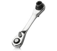 CLKE 1/4" Inch Mini Ratchet Wrench, Double Head Ratchet Wrench, 72 Tooth Drive Hex Bit Ratchet Tool, with Quick Release for Tight Space & Screwdriver Bits
