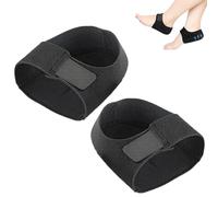 CLKE 1 Pair Plantar Fasciitis Support Heel Cups Protectors, Adjustable Heel Protector Cushion, Shock Absorbing Cushion Supports, for Achilles Tendinitis Dry Cracked Pain Relief(Black, S:Women 4.5-9)