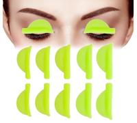 CLKE 10 Pack Lash Lift Pads, Silicone Lash Lift Shields, XS/S/M/L/XL 5 Different Sizes, Glueless Lash Lift Shields, for Home Beauty Enthusiasts(Green)