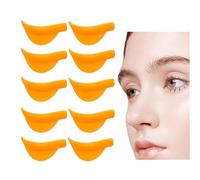 CLKE 10 Pack Lash Lift Shields, Silicone Lash Lift Pads for Eyelash Perm, Glueless Reusable Lash Lift Tool, Soft Silicone Pads for Lash Lifting, Suitable for Home Beauty Enthusiasts (Orange)