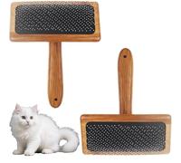 CLKE 2 Pcs Bamboo Wood Air Cushion Needle Comb, Carpet Needle Felting, Wool Carders Brushes for Needle Felting, Sheepskin Rug Grooming, Cat Comb for Long-Haired Cats, Dogs, Pet Grooming