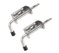 CLKE 2Pcs 128mm Spring Loaded Latch Pin, Stainless Steel Barrel Bolt, Heavy Duty Spring Loaded Gate Latch for Doors, Shelves, Yard Gate and Garage