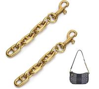 CLKE 2Pcs 12cm Purse Strap Extender, for Shoulder Bag Metal Chain Strap Replacement, with Swivel Eye Bolt Snap Hook for Bag Straps Replacement Accessories(Vintage Gold)