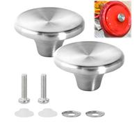 CLKE 2Set Dutch Oven Replacement Handle for Lodge, 5.1cm Replacement Pan Lid Knobs, Stainless Steel Lids Handles, Replacement Knob Cover, Pot Handle for Le Creuset, Lodge, Aldi (Silver)