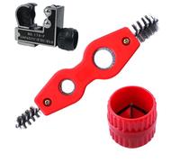 CLKE 3pcs Pipe Cutter & Copper Pipe Cleaner Set, 4 in 1 Pipe Deburring Tool for Drill Copper PVC Pipe, 3-28mm Tube Cutter for Cutting Pipes of Copper, Brass, PVC Aluminum Tubes