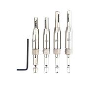 CLKE 4Pcs Self Centering Hinge Drill Bit Set, 1/4" Hex Shank Hinge Drill Bits Guide, Self Centring Drill Bits for Woodworking, Cabinet & Door Installations (5/64" 7/64" 9/64" 11/64")