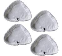 CLKE 4pcs Washable Triangle Microfiber Cleaning Cloth, Steam Mop Pads, Compatible with X5 Steam Mops and H2O, Steam Microfibre Replacement