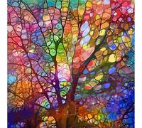 CLKE 5D Diamond Art Kit, Diamond Painting for Adults, Tree of Life Diamond Painting Kit for Kids, Diamond Art Tree for Home Wall Decor - 12x16inch