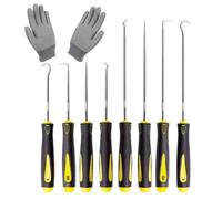 CLKE 8Pcs Pick and Hook Set, Long Short Reach Precision Pick Hook Tool, High Precision Hand Pick Tool, Professional Puller Remover, for Car Auto Oil Seal O-Ring Seal Gasket