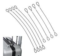 CLKE 8Pcs Safety Cable Lock, 20cm & 30cm Safety Cable Wire Rope with Double LoopCable Lock, Braided Security Cable for Padlock, Luggage, Bicycles, Outdoor Doors, Photo Frames (Black)