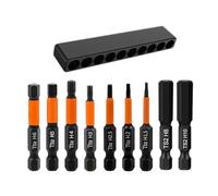 CLKE 9Pcs Allen Key Drill Bit Set, Magnetic Hex Bit Set, 1/4'' Hex Shank Impact Bits Set H1.5-H10, S2 Steel Screwdriver Bits