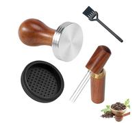 CLKE Coffee Tamper 51mm, Wdt Tool with 6 Stainless Steel Needles, for Espresso Machine, 51mm Tamper Mat, Coffee Accessories for Barista & Home, Office