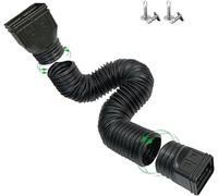 CLKE Expandable Guttering Pipes and Fittings, Shed Guttering kit, Flexible Downpipe Drain Pipe Extender, for Fittings for Lawns, Gardens, Yards, Cement Floors(21in to 60in)