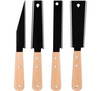 CLKE Japanese Pull Saw Set, 4Pcs Woodworking Hand Saws with Fine Teeth & Wood Handle, for Woodworking, DIY, Furniture Making and Carpentry, Japanese Saws for Woodworking