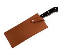 CLKE Knife Guard for Cleaver Knife, 8.5 Inch PU Leather Knife Guard, Meat Cleaver Blade Edge Protectors, Kitchen Knife Protective Cove(Orange)
