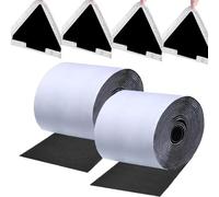 CLKE Velcro Tape Self Adhesive (3m*11cm), Double Sided Sticky Back Fastening Tape, Heavy Duty Stick on Tape for Couch Cushions & Carpets, with 4 Triangle Rug Grippers Anti Slip Pads