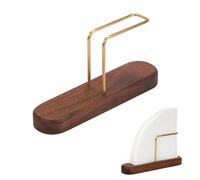 CLKE Walnut Coffee Filter Holder for #01/#02 V60 Coffee Filter Papers, Handmade Wood Coffee Filterpaper Organizer Filtering Stand