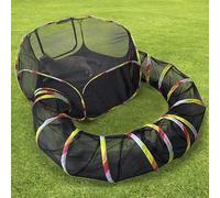 CLKHOWL Cat Enclosures, Outdoor Rainbow Playground with Portable Tent & Tunnel for Indoor Cats & Small Animals, Iridescent