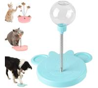 CLKLGEXEAK Wobbly Dog Treat Toy,wiggling for Dogs,cat Interactive Dispenser with Spring,slow Feeders Ball,snack Balls Pet Snack,leaking Treats Feeder,pet Dispens(Blue,A)