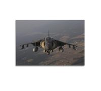 CLLHOK Fighter Aircraft Poster AV-8B Harrier II Fighter Jet Fighter Plane Decorative Painting Canvas Art Picture 12x18inch(30x45cm)
