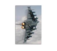 CLLHOK Military Fighter Aircraft Poster Typhoon Fighter Jet Decorative Painting Canvas Art Picture 16x24inch(40x60cm)
