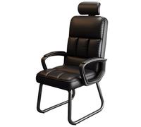 CLLXDZ Wheelless Office Chair Microfiber Leather Office Desk Chair Gaming Chair Suitable For Conference Room, Home Computer Desk, Bedroom(Silver)