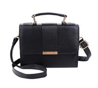 Cllym Summer Fashion Women Bag Leather Handbags PU Shoulder Bag Small Flap Crossbody Bags for Women Messenger sac femme,black