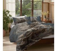 CLMECIBO 3D Relief White Horse Duvet Insert Cover 3 Pieces Ultra-Soft Microfibre Classical Animal Sculpture Quilt Cover 2 Pillowcases Concealed Zipper Bed Linen Teens Room 260x220cm