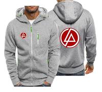 CLMETHE Full Zip Up Hoody Men's Hoodies for Linkin Park Hooded Sweatshirt Long Sleeve Jackets Casual Pullover Plus Size Coats Sports Outerwear with Pockets,A-3XL
