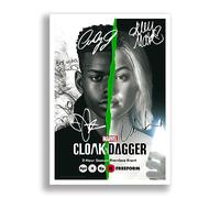 Cloak And Dagger Cast Signed Autograph A4 Poster Photo Print Marvel TV Show Series Season Framed DVD Boxset Memorabilia Gift (POSTER ONLY)