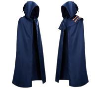 Cloak with Hood Unisex Solid Color Multi Size Halloween Velvet Witch Wizard Prince Cape Gothic Steampunk Performance Attire