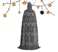 Cloak with Hood Women,Halloween Costume Ripped Rags Hooded Cloak - Breathable Cosplay Costume for Haunted House Women Men Kids Boys Dress up Role Play Theater Photoshoots