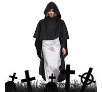 Cloak with Hood Women - Halloween Renaissance Cloak | Women's Costumes Accessories for Stage Performance Vampire Bonfire Party Cosplay Goth Halloween Holiday