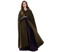 Cloak with Hood Women, Vintage Plain Poncho Robe Medieval Cape, Lightweight Windproof Jacket Cape Open Front Cardigan Medieval Clothing Autumn Winter Outwear Cloak
