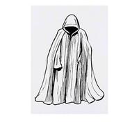 'Cloaked Figure ' Temporary Tattoo - Water Resistant, Skin-Safe, Non-Toxic Transfer (TO00075043)