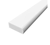 Cloaking Fillet Architrave Trim - 20mm White Plastic Finishing Trim for Windows and Doors - 1m Length - 5 Pack