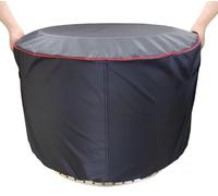 CLOAKMAN 24-27 Inch Portable Yukon Cover for Solo Stove Yukon 1.0 & 2.0, Heavy Duty Weather-Resistant Fire Pit Cover and Accessories, Carry Cover Function with Shoulder Strap, 600D (Black)