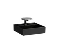 Cloakroom Basin Laufen KARTELL 2 holes, hidden drain 460mm Glossy Black