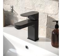 Cloakroom Mono Basin Sink Mixer Tap Matte Black Brass Faucet | Kento