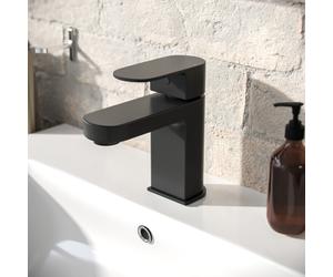 Cloakroom Mono Basin Sink Mixer Tap Matte Black Brass Faucet | Kento