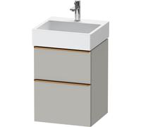 Cloakroom Vanity Unit Duravit D-Neo 2 drawers, bronze handles for Lav. Vero Air 484mm Concrete Grey Matt DE4370004070000