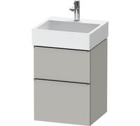 Cloakroom Vanity Unit Duravit D-Neo 2 drawers, stainless steel handles for Lav. Vero Air 484mm Concrete Grey Matt DE4370070070000